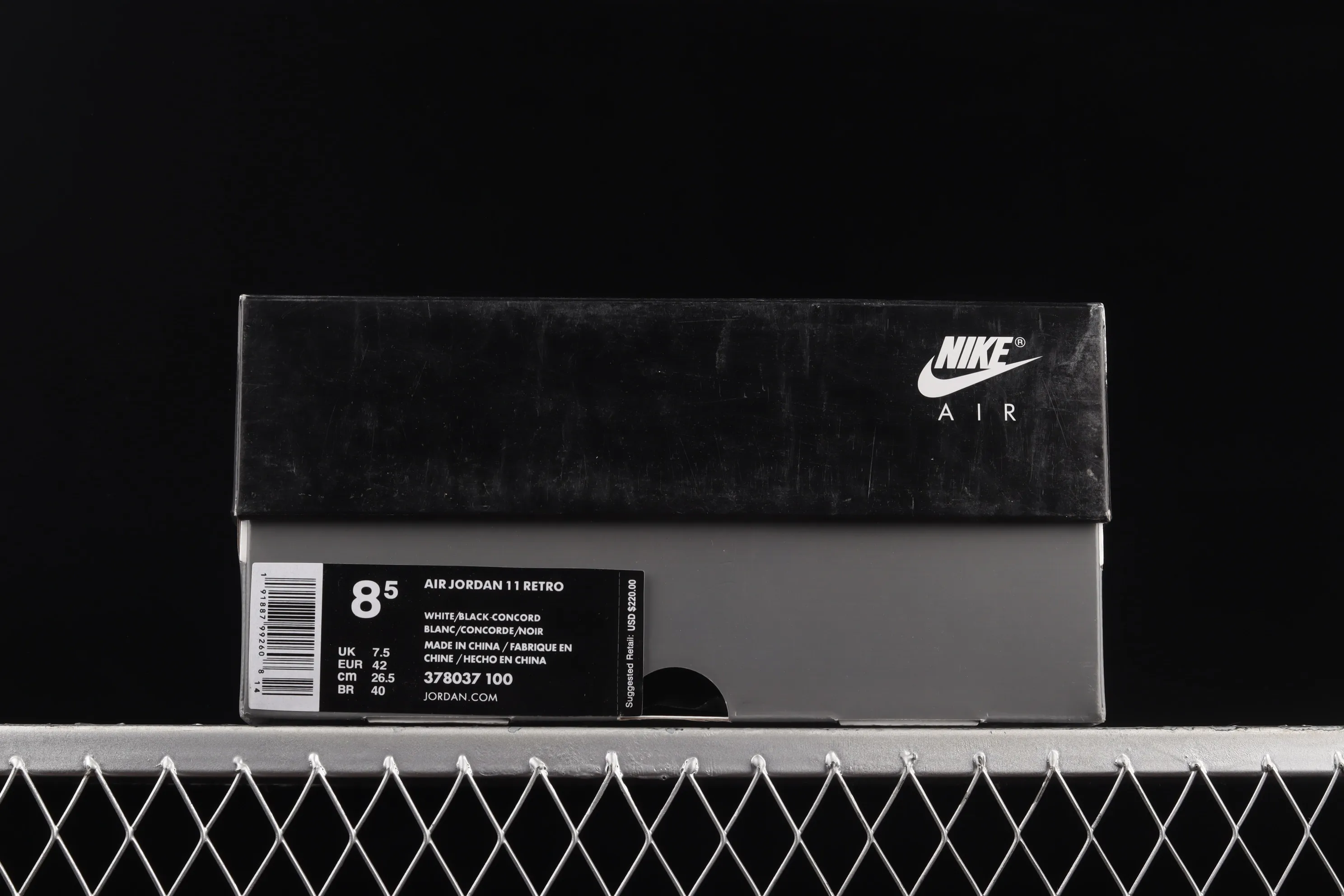 All categories Air Jordan Jordan series basketball shoes Air Jordan 11 F version Air Jordan 11Concord aj11 Concord black and white replica basketball shoes 378037-100